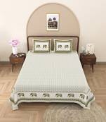 Rajasthani traditional jaipuri pure cotton king size double bedsheet with 2 pillow covers sets