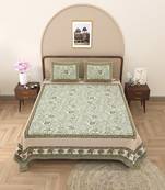 Rajasthani traditional jaipuri pure cotton king size double bedsheet with 2 pillow covers sets