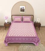 Rajasthani traditional jaipuri pure cotton king size double bedsheet with 2 pillow covers sets