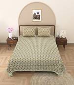 Rajasthani traditional jaipuri pure cotton king size double bedsheet with 2 pillow covers sets