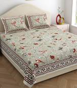 Rajasthani traditional jaipuri pure cotton king size double bedsheet with 2 pillow covers sets