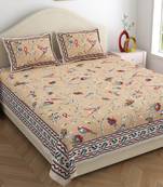 Rajasthani traditional jaipuri pure cotton king size double bedsheet with 2 pillow covers sets