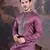 men's designer art silk purple kurta  with sequins accent