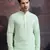 men's cotton  green chikankari stylish kurta 