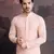 men's cotton chikankari stylish kurta  in peach