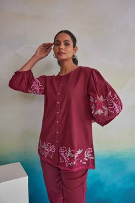 cherry embroidery co-ord set 2