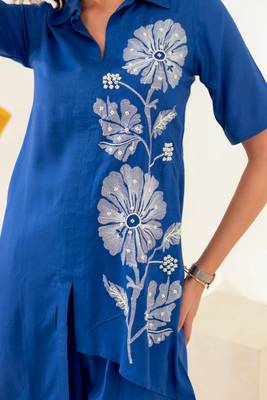 indigo elegant co-ord set 4