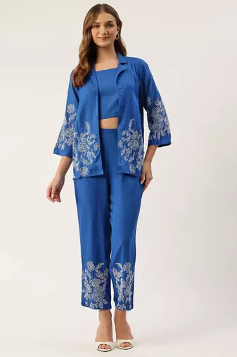 ocean embroidred co-ord set