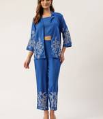 ocean embroidred co-ord set