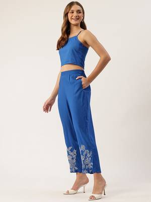 ocean embroidred co-ord set 3