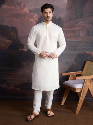 Men's stylish & designer woven kurta set 1