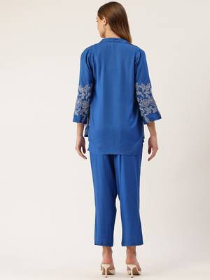ocean embroidred co-ord set 5