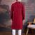 Men's stylish & premium maroon woven kurta set