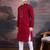 Men's stylish & premium maroon woven kurta set