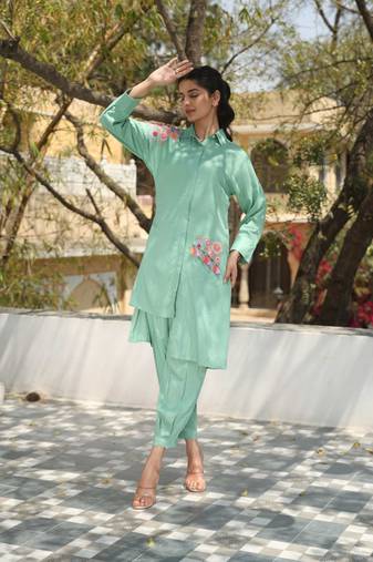 Tushki minty cotton co-ord set