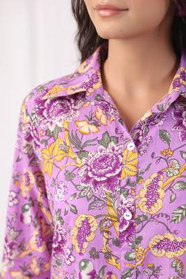 purple cotton co-ord set 2
