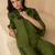 Winny moss green embroidery co-ord set