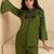 Winny moss green embroidery co-ord set
