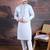 men's designer art silk sky blue kurta set with sequins accent