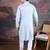 men's designer art silk sky blue kurta set with sequins accent
