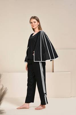 black cape sleeves co-ord set 3