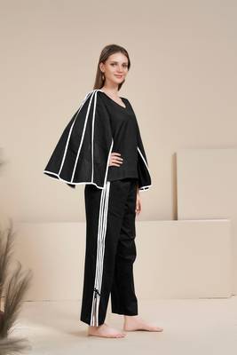black cape sleeves co-ord set 4