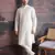 men's cotton chikankari stylish kurta set in off white