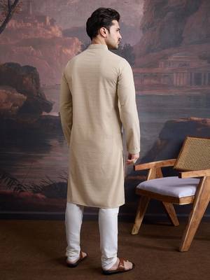 men's cotton chikankari stylish kurta set 2