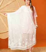 Hand Embroidered White Chiffon Lucknowi Chikankari Dupatta