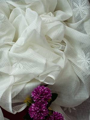 Hand Embroidered White Kota Lucknowi Chikankari Dupatta 1