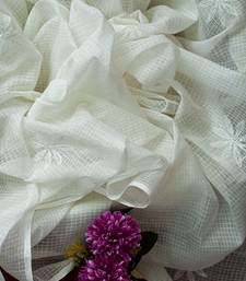 Hand Embroidered White Kota Lucknowi Chikankari Dupatta