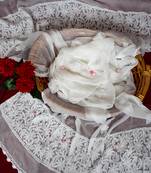 Hand Embroidered White Chiffon Lucknowi Chikankari Dupatta