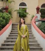 Pista green Premium Designer Readymade Kurti Gharara Dupatta Collections