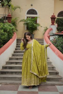Pista green Designer Kurti Gharara Dupatta Collections 3