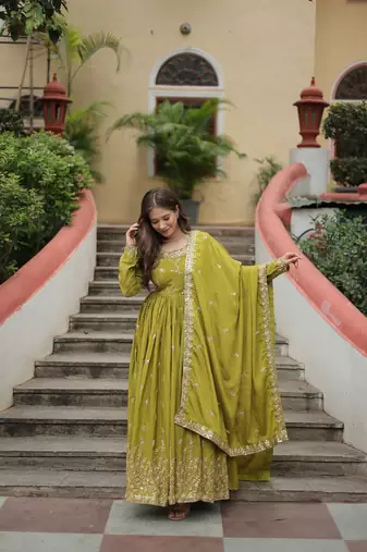 Pista green Designer Kurti Gharara Dupatta Collections