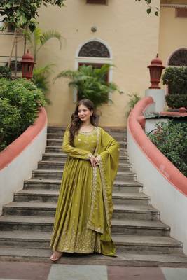 Pista green Designer Kurti Gharara Dupatta Collections 4