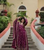 Wine Premium Designer Readymade Kurti Gharara Dupatta Collections