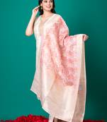 Ruh women's traditional silk blend kurti pant with dupatta