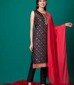 Ruh women's traditional silk blend kurti pant with dupatta