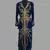 Navy-Blue color Handmade Moroccan Kaftan with hijjab