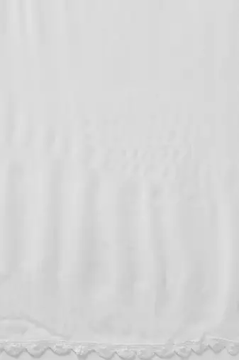 Hand Embroidered White Chiffon Lucknowi Dupatta