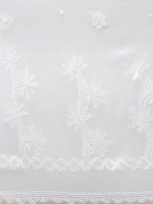 Hand Embroidered White Chiffon Lucknowi Chikankari Dupatta 3