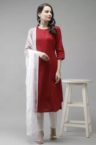 Hand Embroidered White Chiffon Lucknowi Chikankari Dupatta