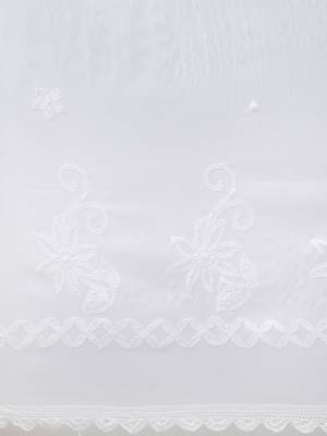 Hand Embroidered White Chiffon Lucknowi Chikankari Dupatta 3