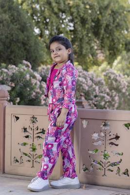 Cutiediva Girls Floral printed co ord set-pink ( Pack of 3, Parties Dress) 3