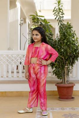 Cutiediva Girls Floral printed co ord set-pink ( Pack of 3, Girls dress ) 3