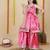 Cutiediva Girls wedding wear anarkali kurta & sharara set ( pack of 3 )