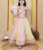 Cutiediva Girls designer top and skirt set ( pack of 2 kids dress, Kids dress for wedding & Festive )