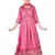Ethnicraze girls jacquard silk pink gown with dupatta
