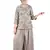 Aura girls grey heavy embroidery work jacket palazoo suit set